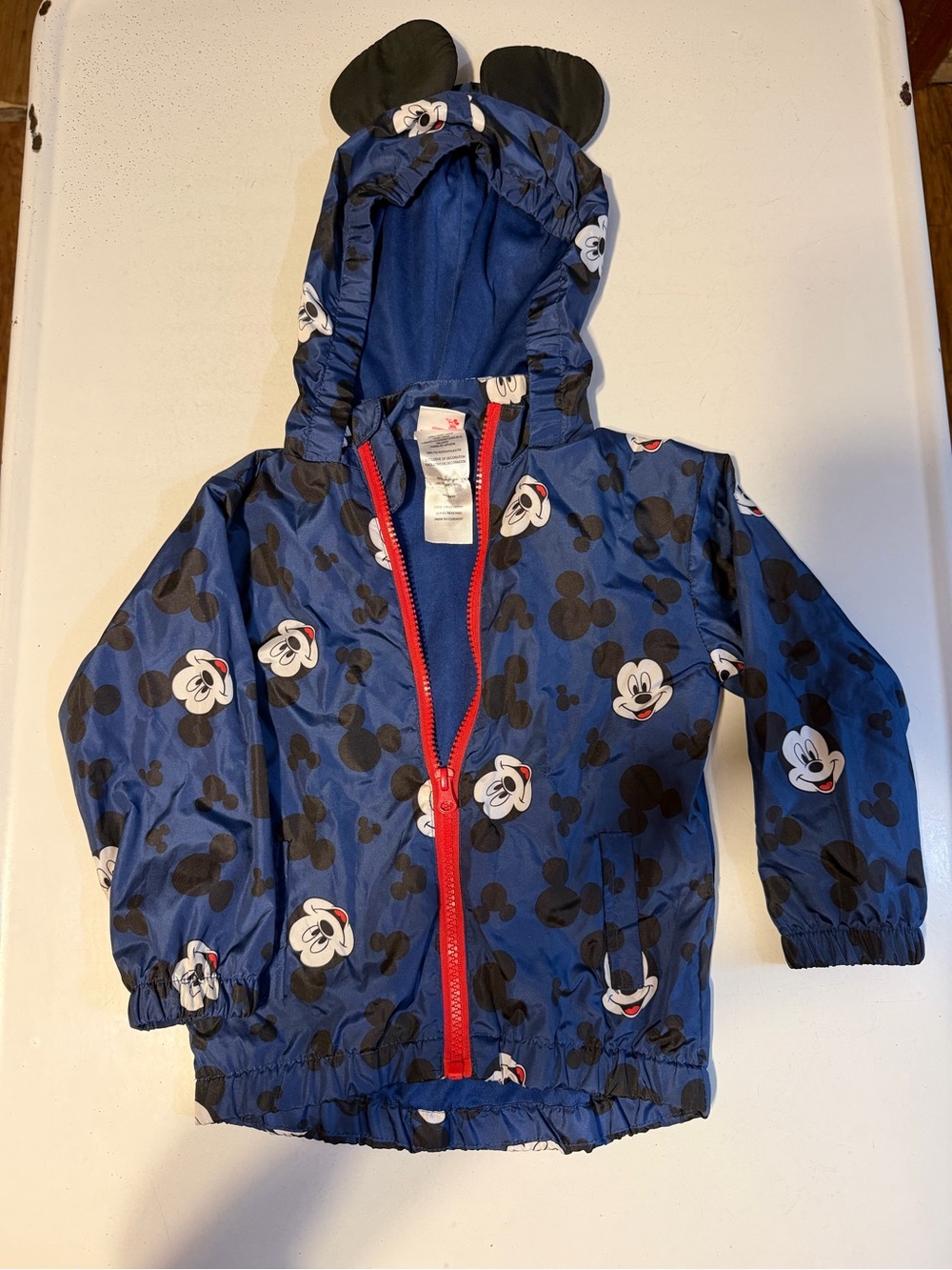 Disney Jr Mickey Mouse Kids Navy Blue Hooded Jacket